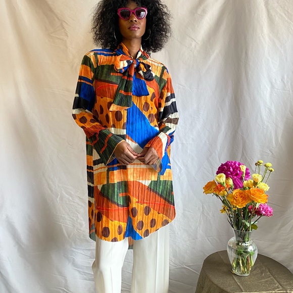 Bohemian style printed blouse/dress - Picture 1 of 8